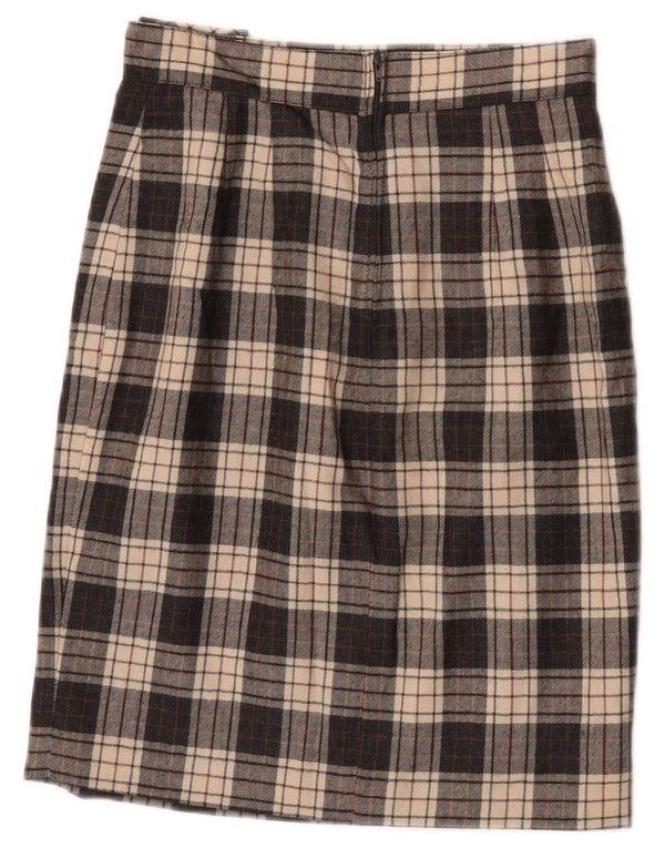 Ferrone Jupe droite femme IT 40 Small W25 laine à carreaux gris
