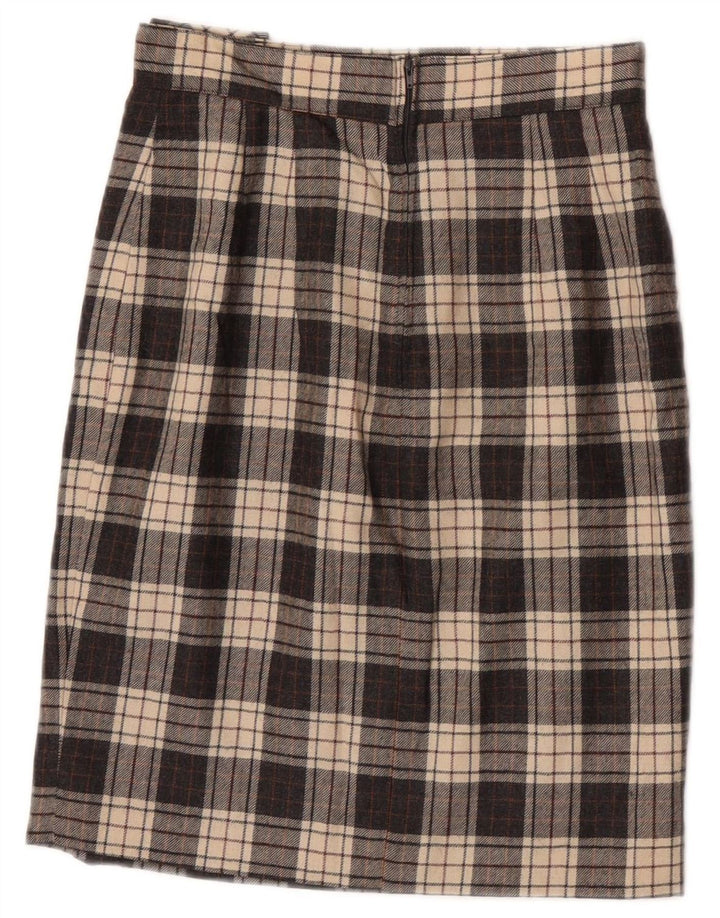 Ferrone Jupe droite femme IT 40 Small W25 laine à carreaux gris