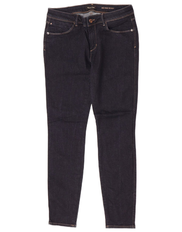 Massimo Dutti Jean skinny taille moyenne pour femme EU 40 Medium W30 L29 Bleu marine
