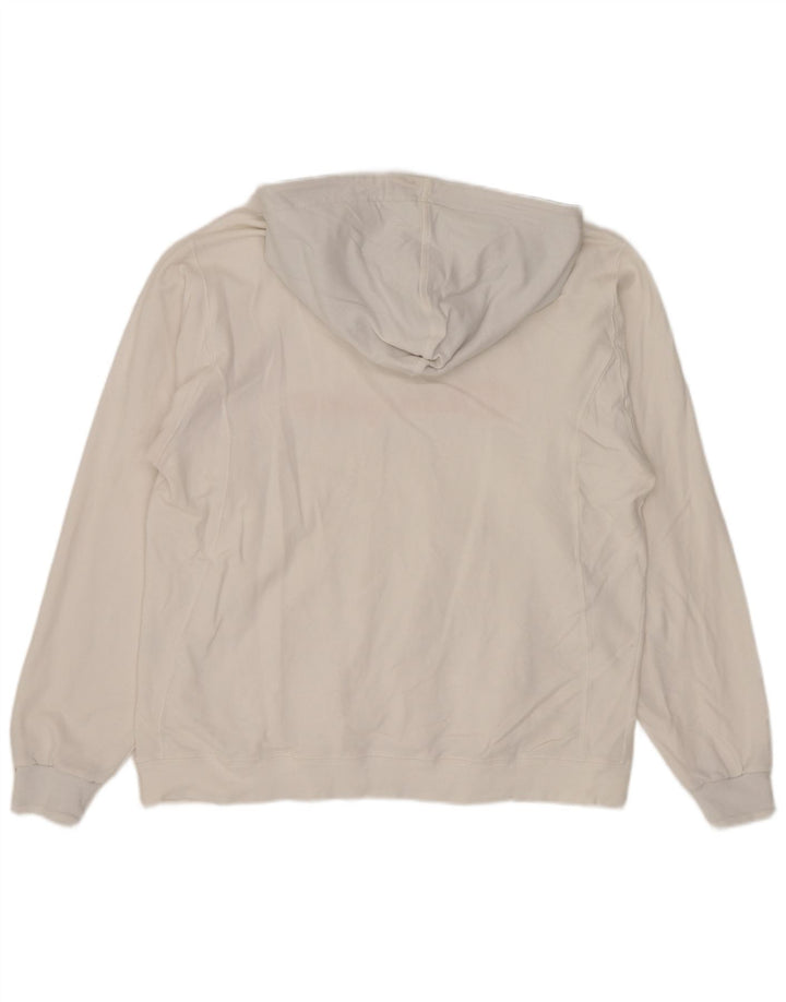 Champion Pull à Capuche Graphique Homme Petit Blanc