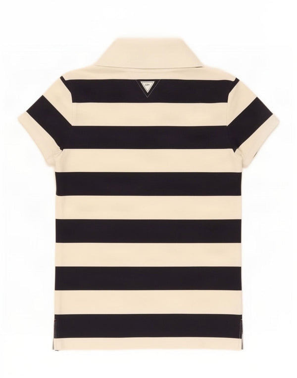 Tommy Hilfiger Polo Slim Fit pour femme UK 12 Bleu marine moyen rayé