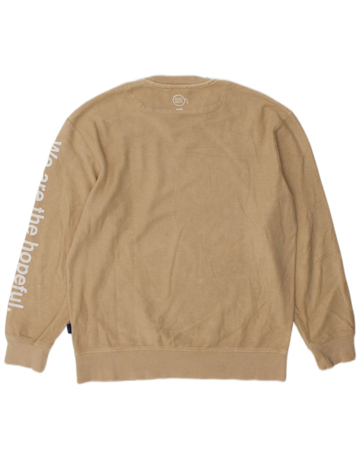 Gas Sweat-Shirt Graphique Homme Coton Beige Moyen