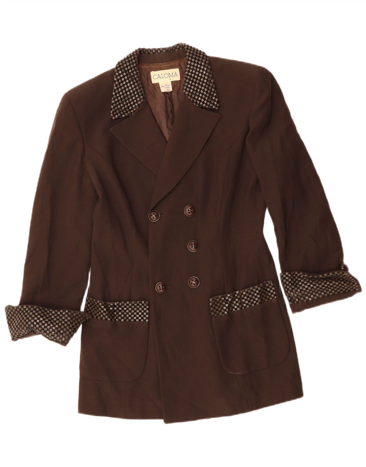 Caloma Veste Blazer Longue Femme IT 44 Marron Moyen Géométrique