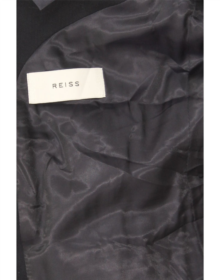 Reiss Veste Blazer 2 Boutons Homme UK 38 Laine Bleu Marine Moyen
