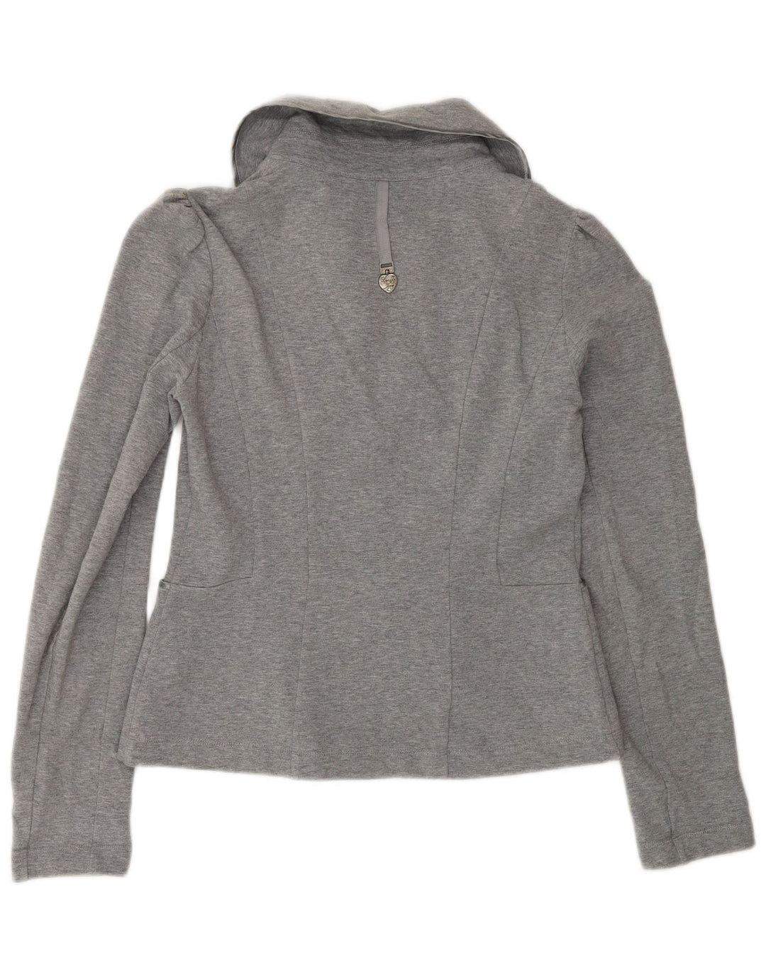 Liu Jo Femme Cardigan Top UK 12 Gris Moyen Coton