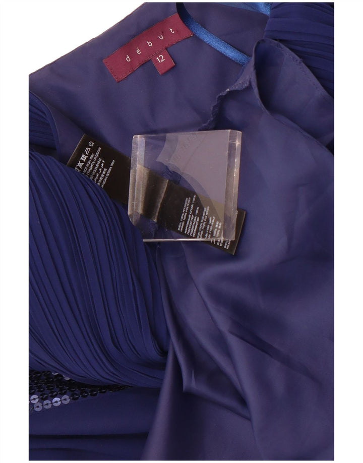 Debut Robe asymétrique pour femme UK 42 Bleu moyen Polyester