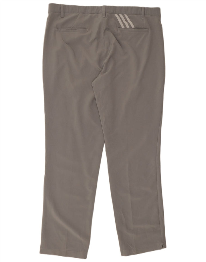 Adidas Pantalon Chino Droit Homme W38 L32 Gris Polyester