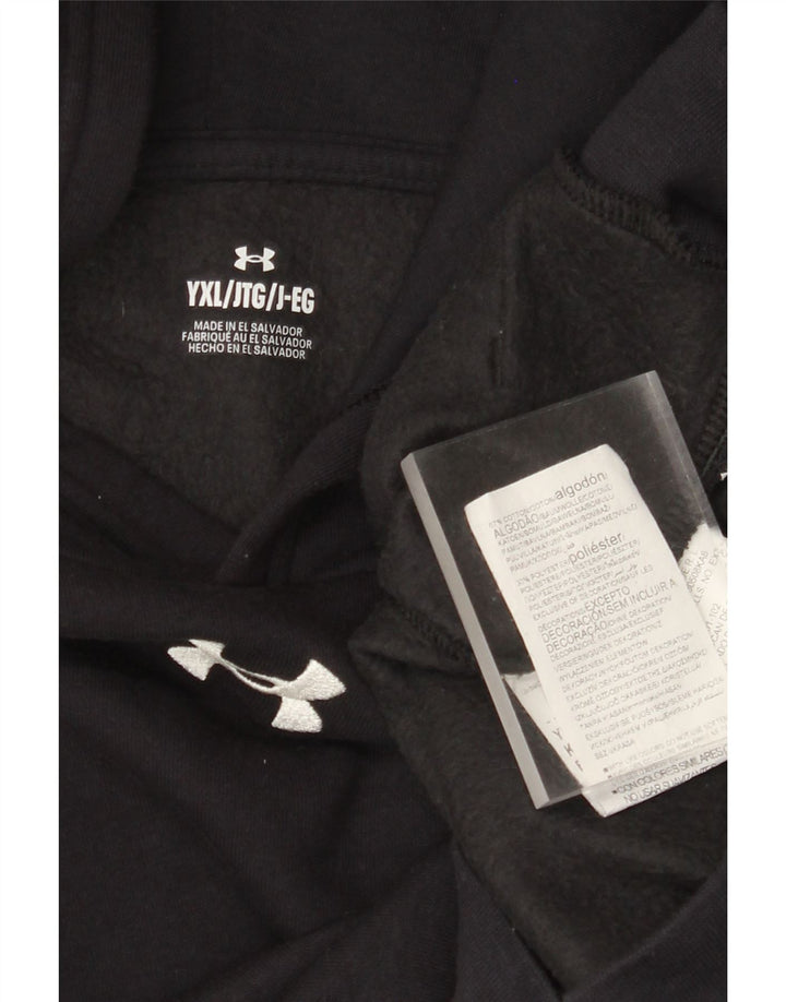 UNDER ARMOUR Pull à capuche pour garçon 13-14 ans XL Noir Coton