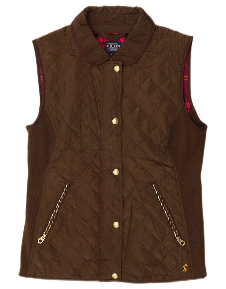 JOULES Gilet matelassé pour femme UK 12 Marron moyen Polyester
