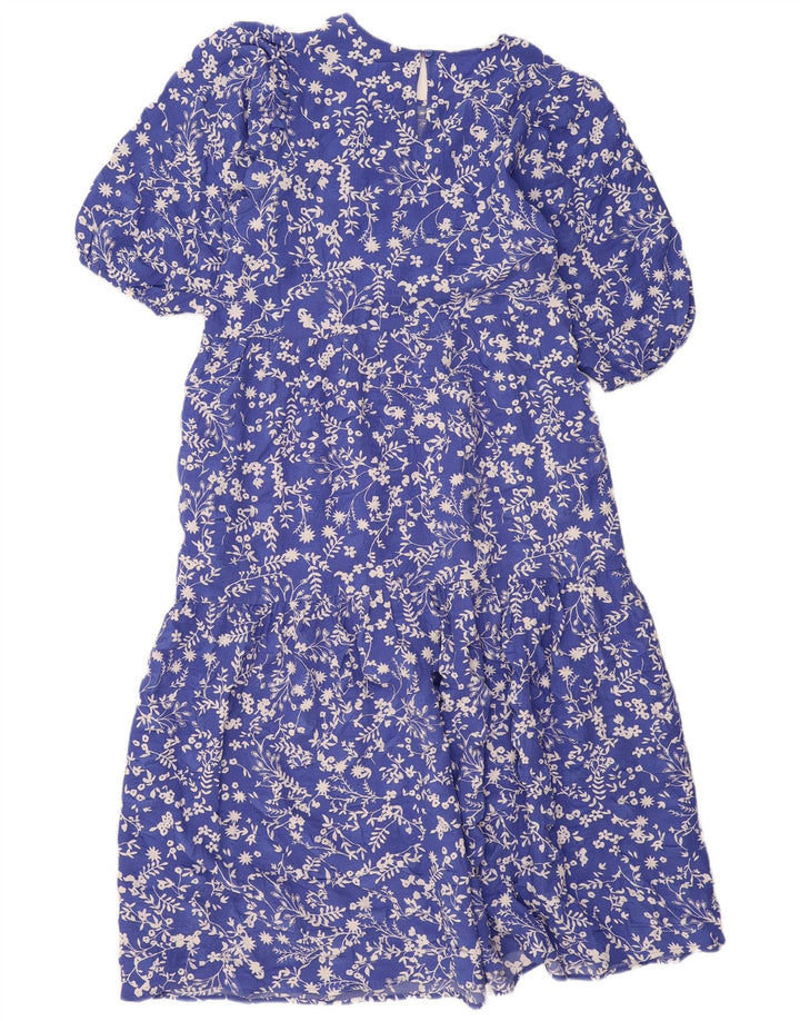 MARKS & SPENCER Robe longue régulière pour femme UK 16 Grand Bleu Floral