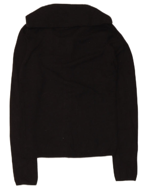 Zara Cardigan Femme Pull UK 12 Rayonne Noire Moyenne