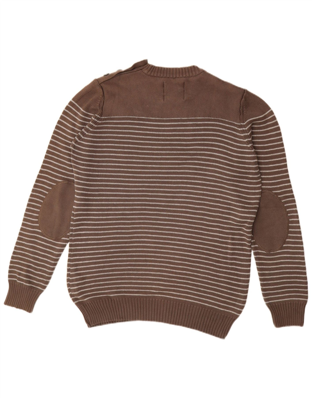 JULES Pull à col rond pour homme en coton rayé marron grand