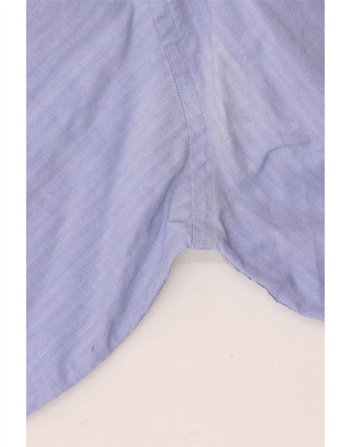 Tommy Hilfiger Chemise Homme Taille 16 Grand Coton à Chevrons Bleu