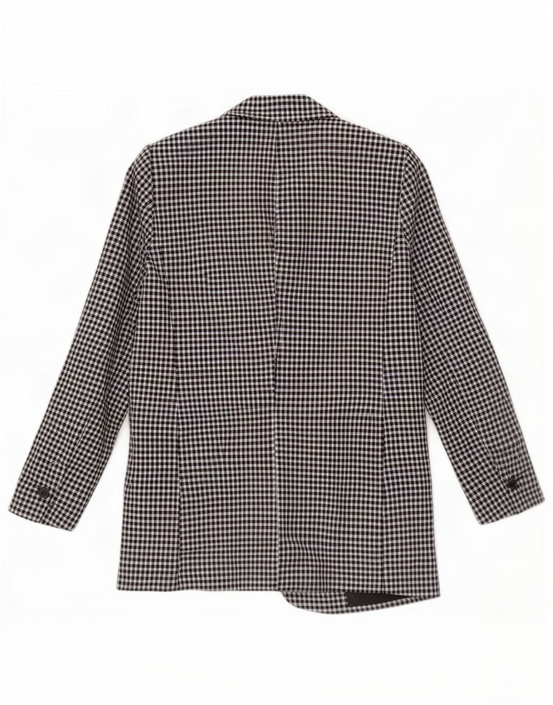 Zara Veste Blazer 1 Bouton Femme EU 40 Moyen Vichy Noir