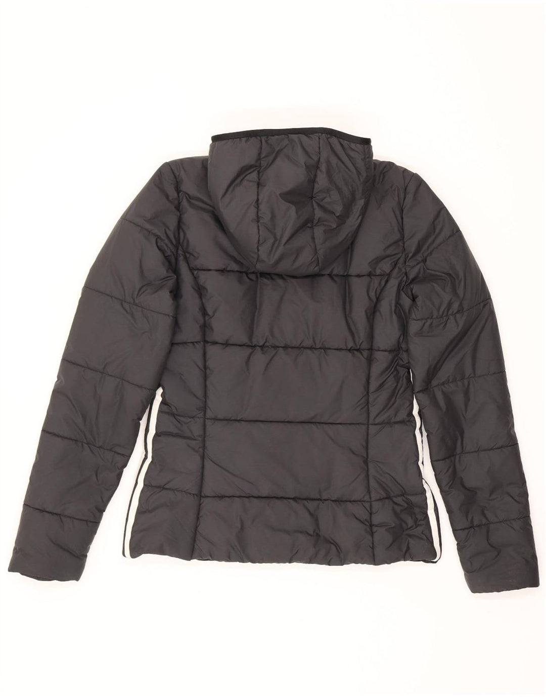 Adidas Veste rembourrée à capuche pour femme UK 10 Petit Noir Polyester