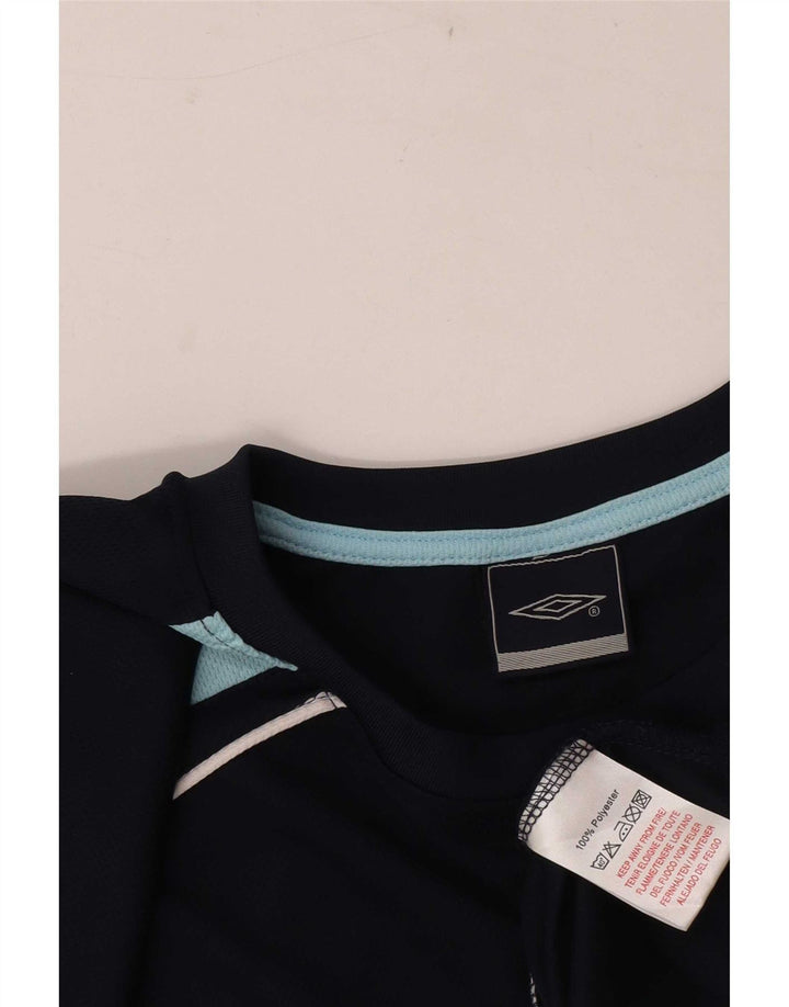 Umbro Homme T-Shirt Graphique Haut Large Bleu Marine Colorblock Polyester