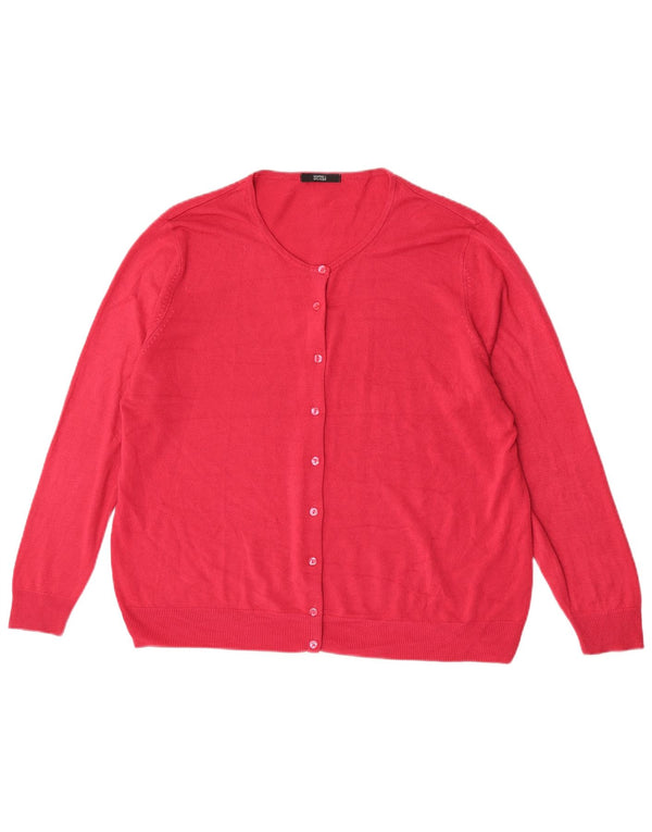 Marks & Spencer Pull Cardigan Femme UK 22 3XL Acrylique Rose