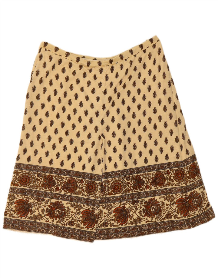 jupe trapèze femme vintage W40 2XL Beige Floral