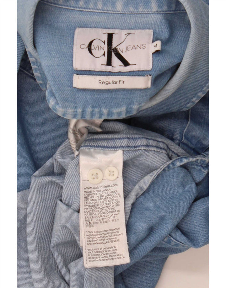 Calvin Klein Jeans Chemise en Jean Regular Fit Homme Bleu Moyen Coton
