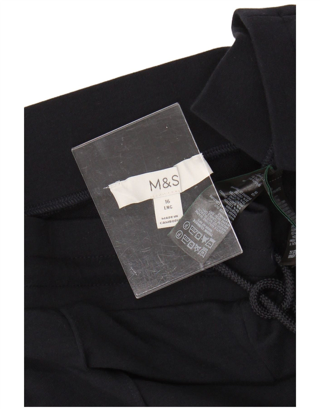 Marks & Spencer Pantalon de survêtement pour femme UK 16 Large Bleu marine Coton