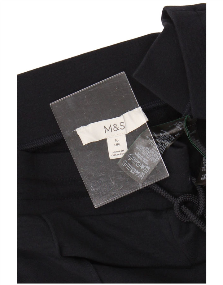 Marks & Spencer Pantalon de survêtement pour femme UK 16 Large Bleu marine Coton