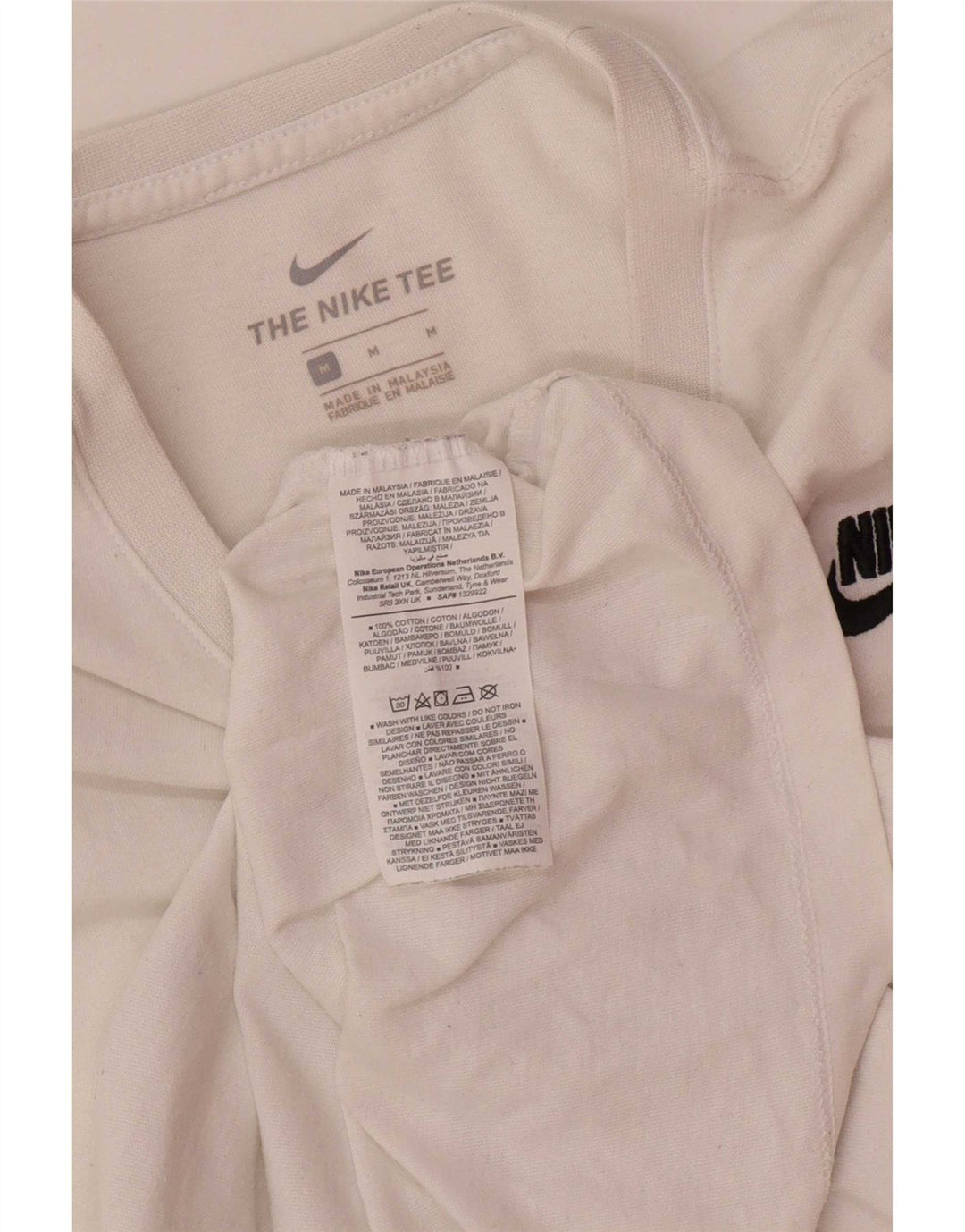 Nike T-Shirt Homme Blanc Moyen Coton