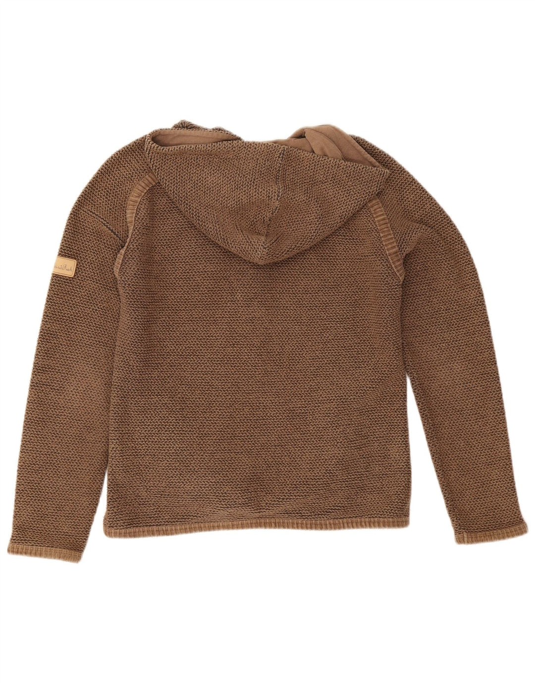 Weird Fish Pull à capuche zippé surdimensionné pour femme UK 10 Petit coton marron