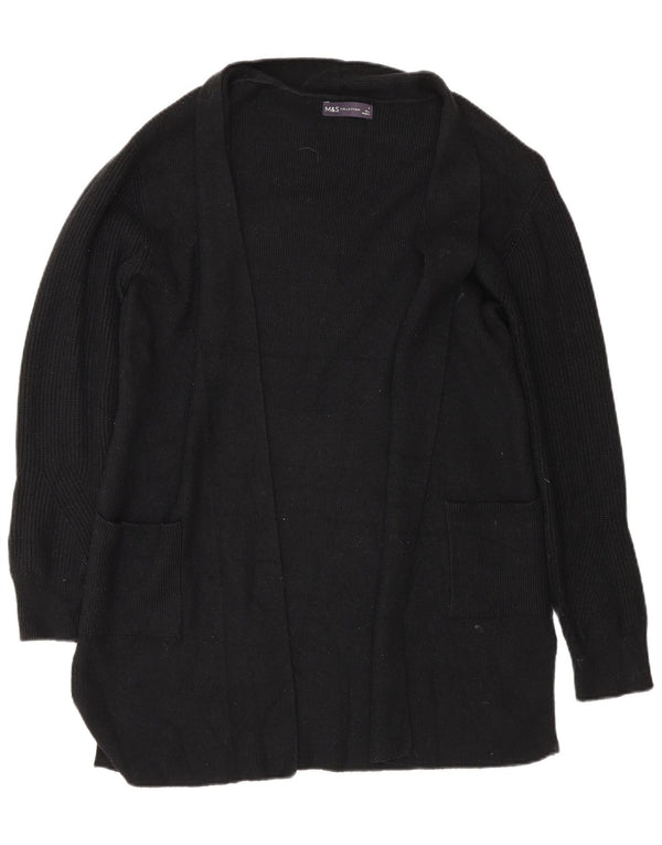 Marks & Spencer Pull cardigan long pour femme UK 10 Small Noir