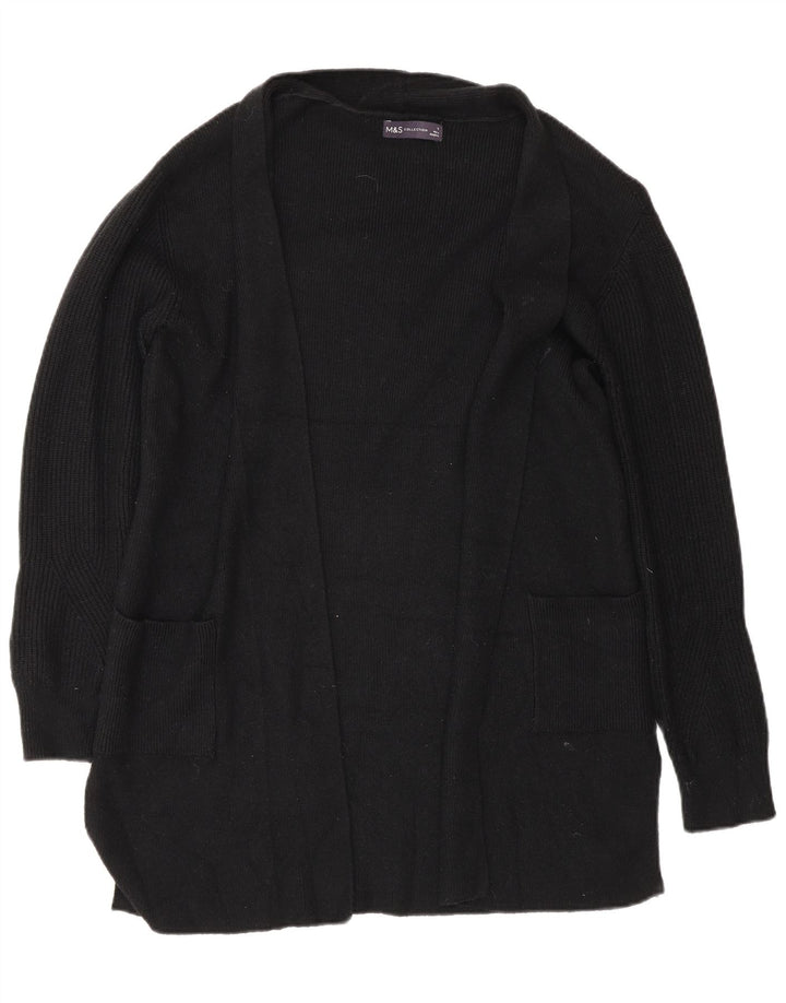 Marks & Spencer Pull cardigan long pour femme UK 10 Small Noir