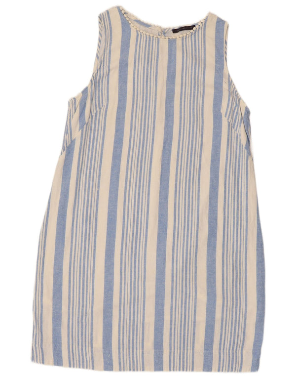 Marks & Spencer Robe basique sans manches pour femme UK 16 Large Bleu Rayé