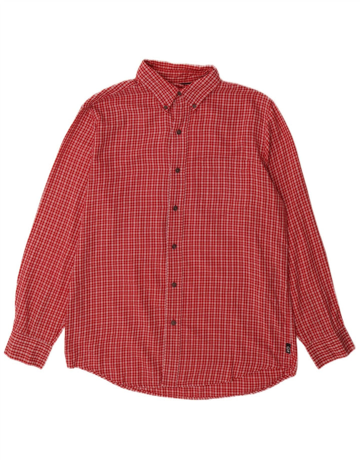 Chaps Chemise Flanelle Homme Rouge Moyen Carreaux Coton