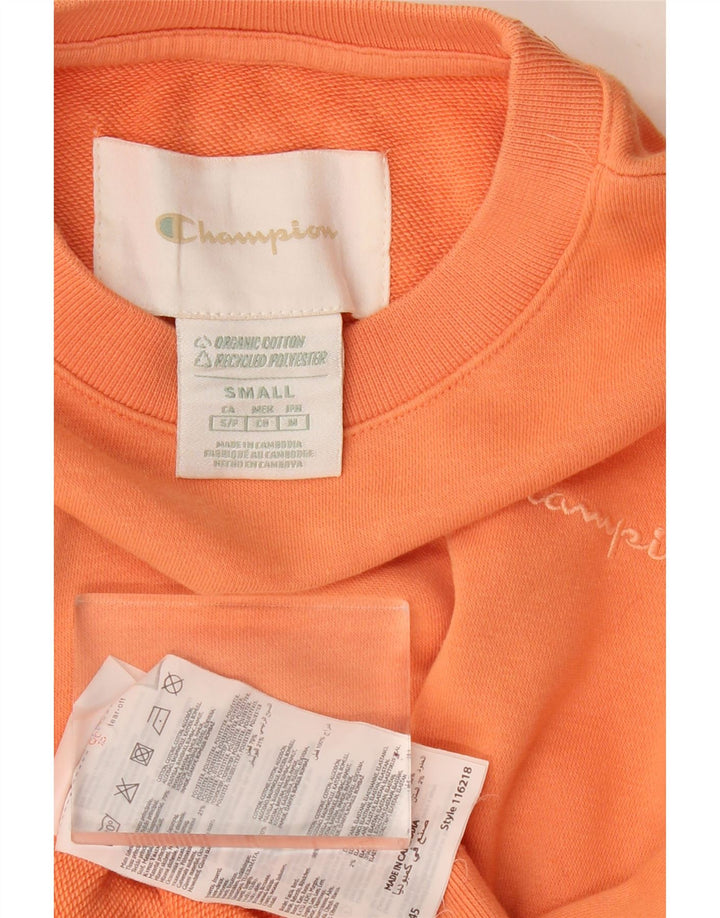 Champion Sweat-shirt surdimensionné pour femme UK 10 Petit coton orange