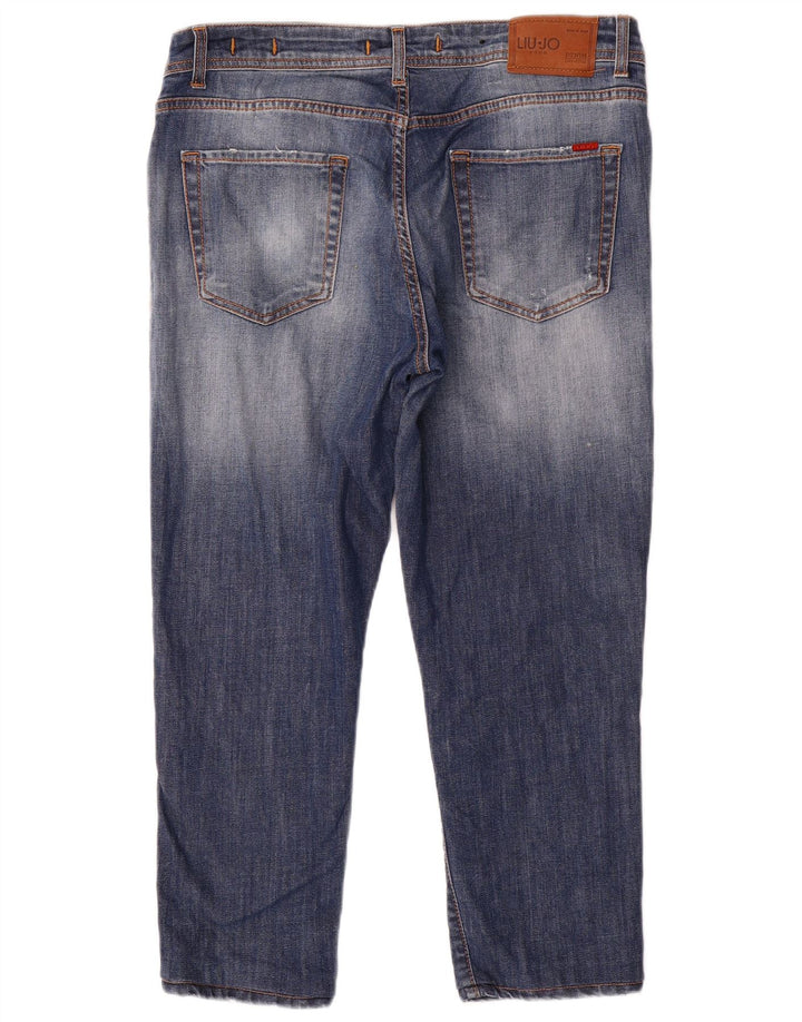 Liu Jo Jean Slim Regular Homme IT 49 Moyen W34 L25 Bleu Coton