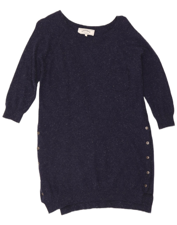 Fat Face Robe pull à manches 3/4 pour femme UK 10 Petit Bleu marine moucheté