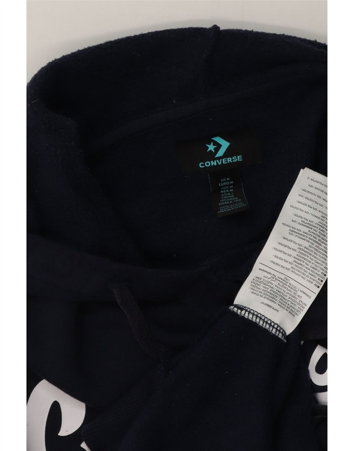 Converse Pull à capuche graphique en coton bleu marine moyen pour homme