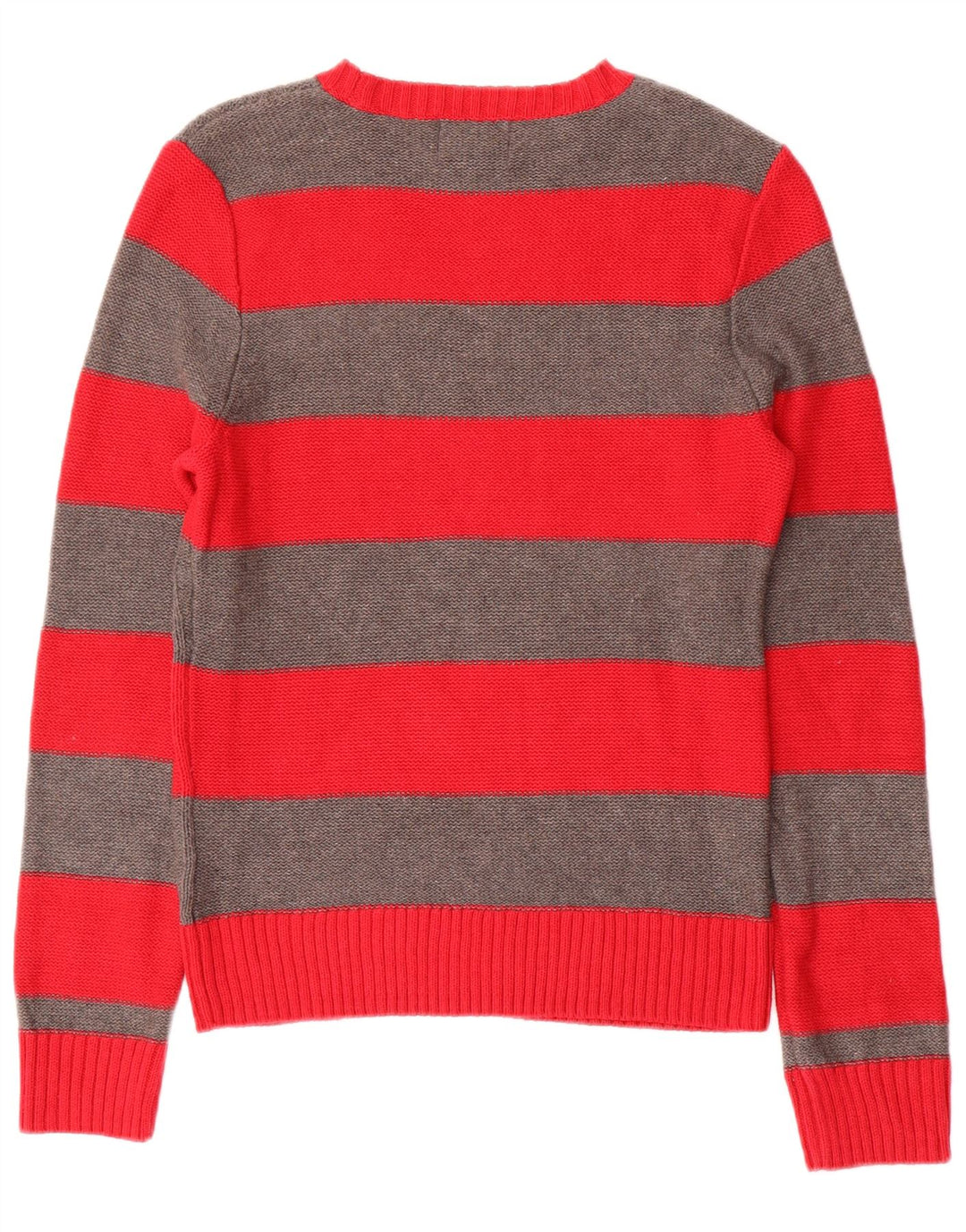 Chaps Womens Classics Boat Neck Jumper Sweater UK 10 Petit Rouge Rayé
