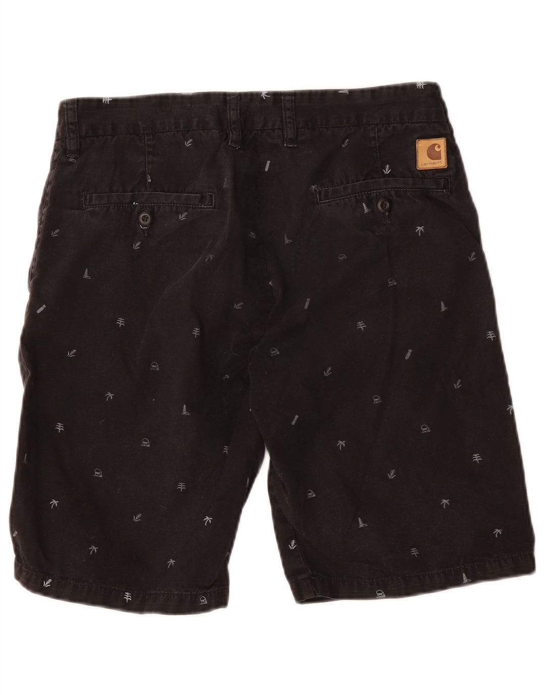 Carhartt Short chino à motif abstrait pour homme W31 en coton noir moyen
