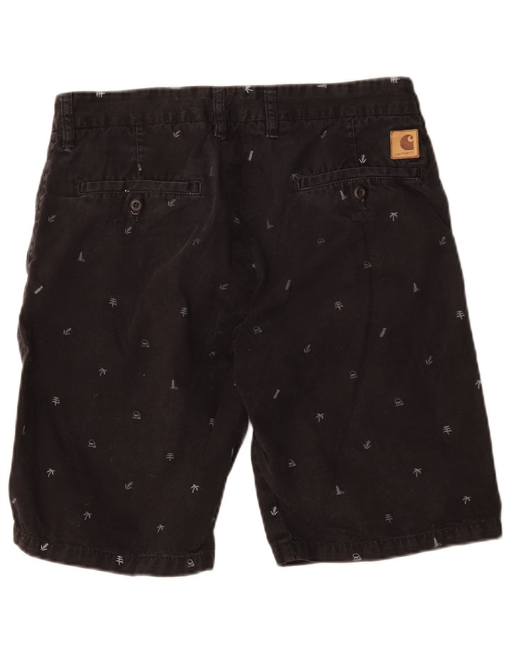 Carhartt Short chino à motif abstrait pour homme W31 en coton noir moyen