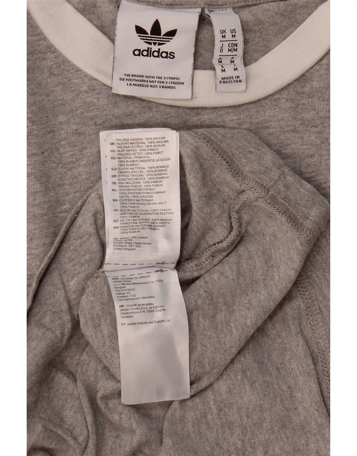 Adidas T-Shirt Homme Gris Moyen Coton