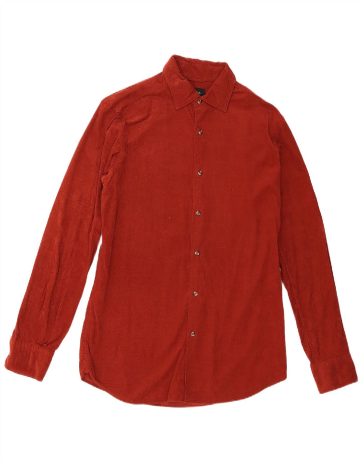 Massimo Dutti Chemise en velours côtelé Small Rouge Coton Homme