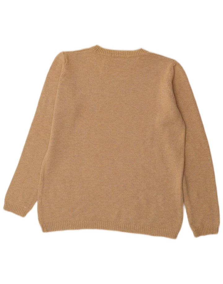 Marks & Spencer Pull surdimensionné à col bateau pour femme UK 10 Petit Beige
