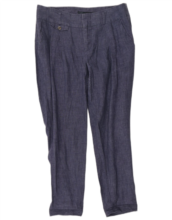 Zara Pantalon Chino Pegged Femme Moyen W28 L28 Bleu Marine