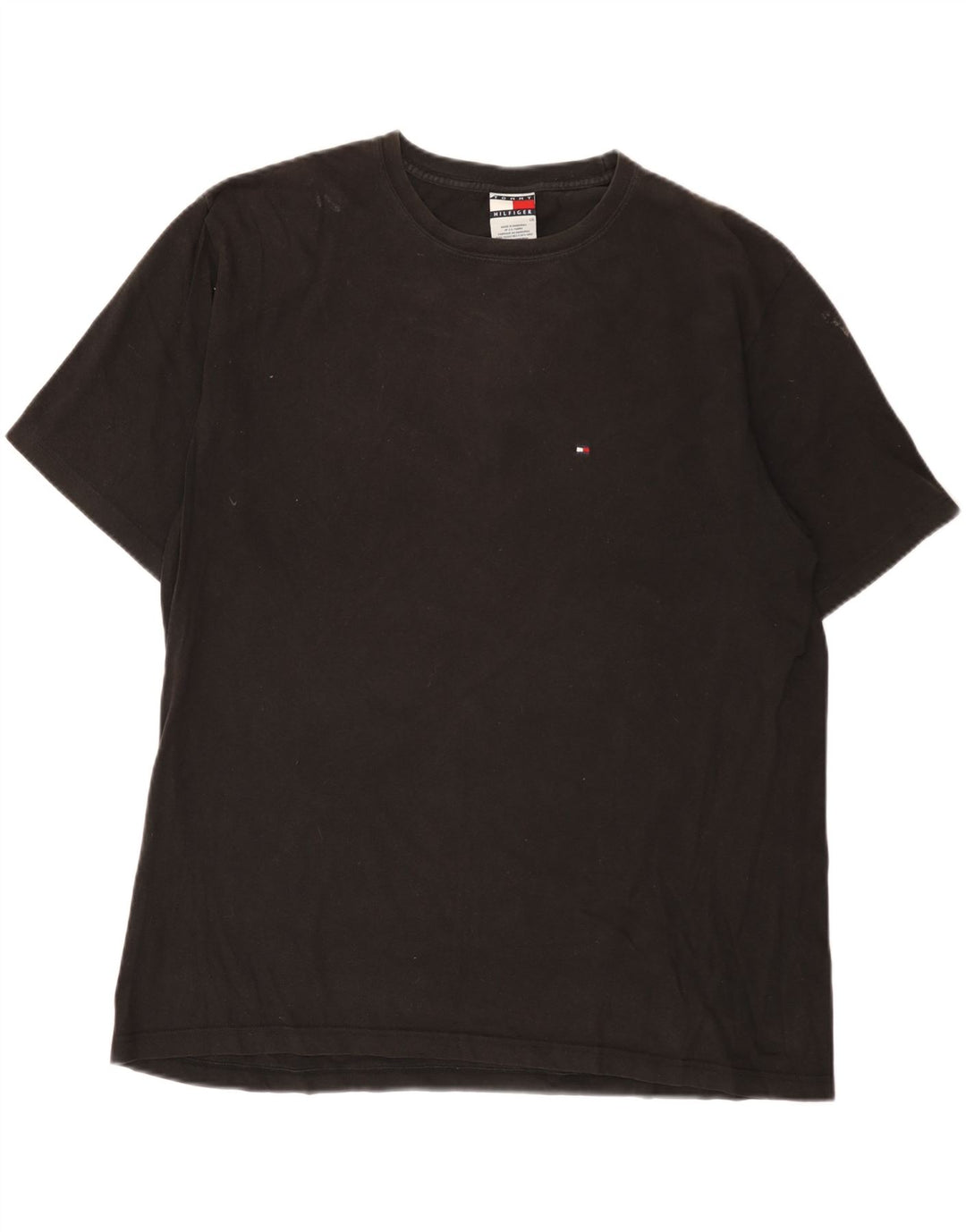 Tommy Hilfiger T-Shirt Homme Haut Large Noir Coton