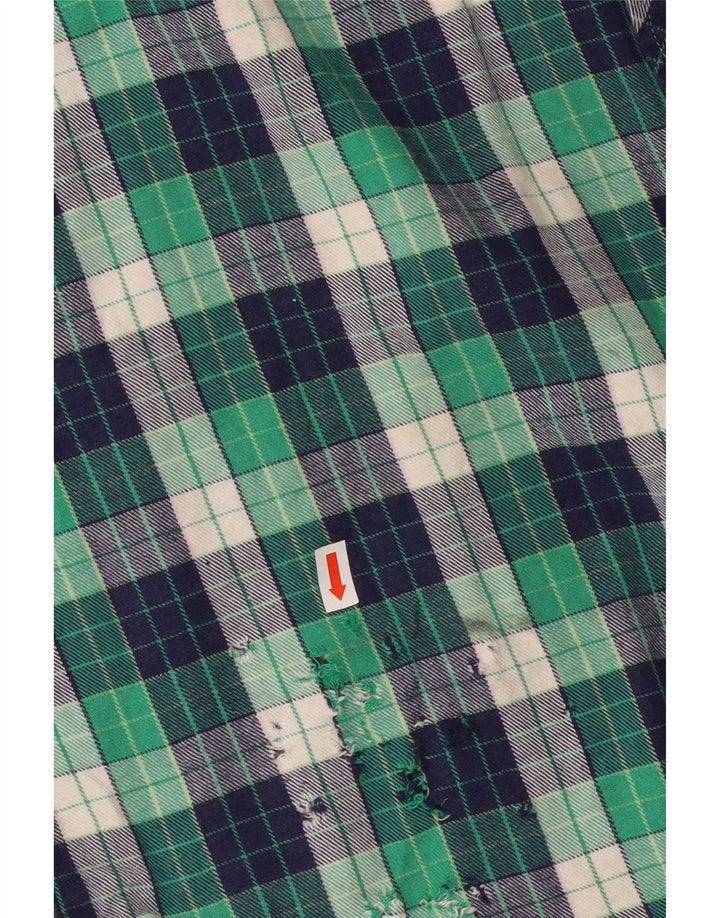 VINTAGE Mens Military Flannel Shirt Size 39 Medium Multicoloured Check