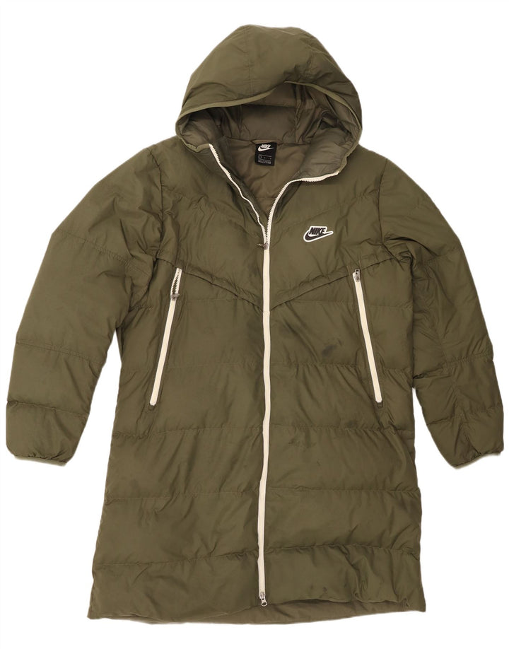Nike Manteau rembourré à capuche pour homme UK 40 Large Kaki Polyester