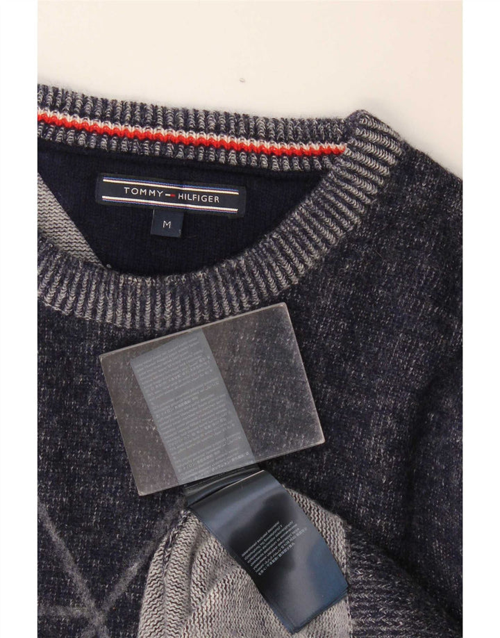 Tommy Hilfiger Pull Graphic Crew Neck Jumper Homme Bleu Marine Moyen Laine
