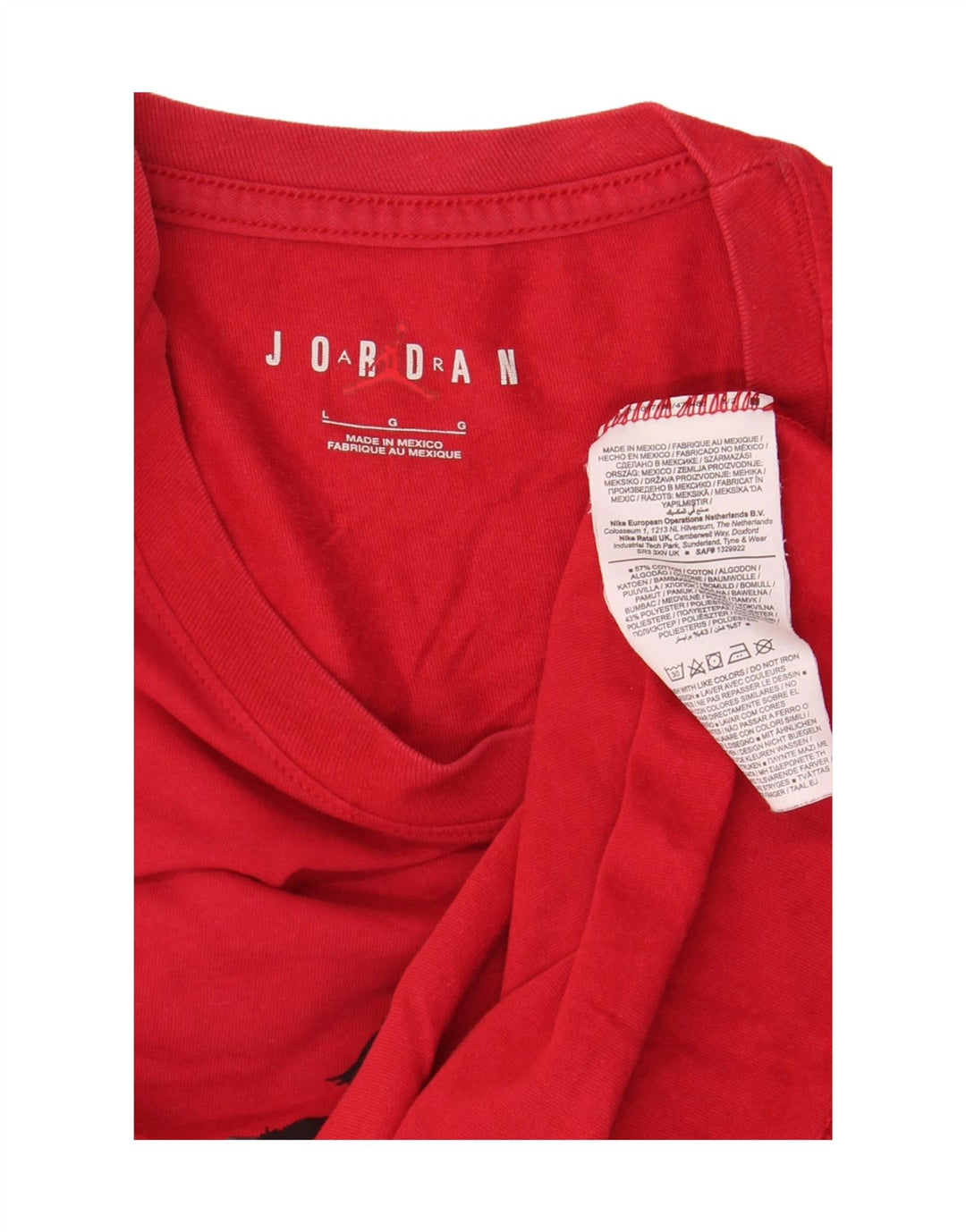 Jordan T-shirt pour homme en coton rouge Taille L