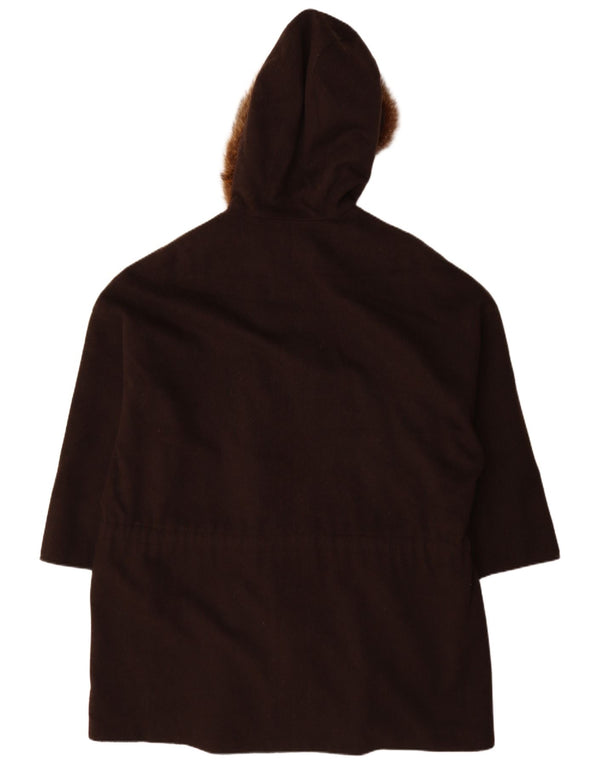 Admont Manteau surdimensionné à capuche pour femme EU 42 Grande laine marron