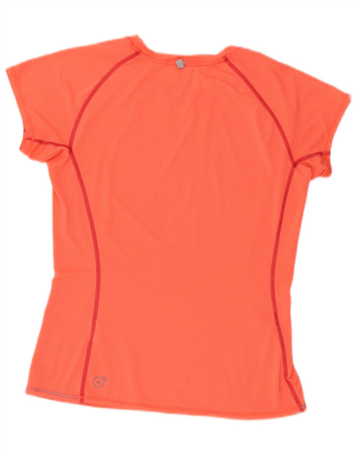 PUMA T-Shirt Femme UK 8 Petit Orange Polyester