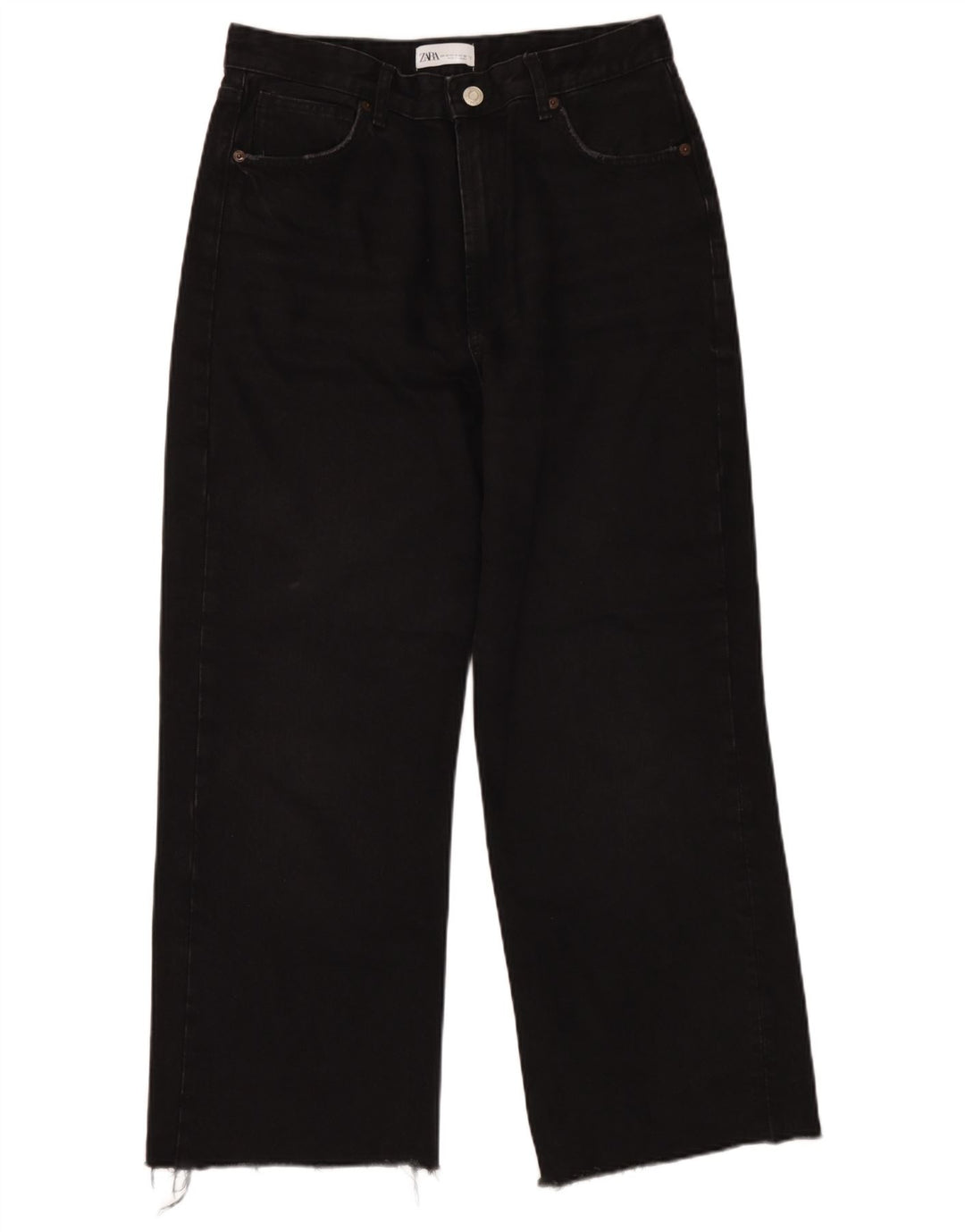 Zara Jean ample pour femme EU 42 Large W32 L28 Noir